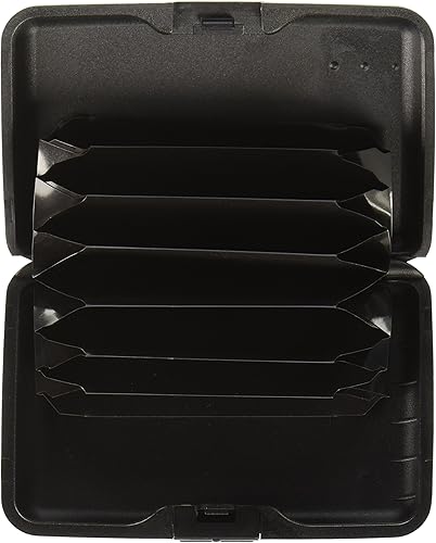 Miniatura 8 de Tarjetero de aluminio con bloqueo RFID para hombres y mujeres - Funda de metal delgada para tarjetas de visita (patrón a cuadros)