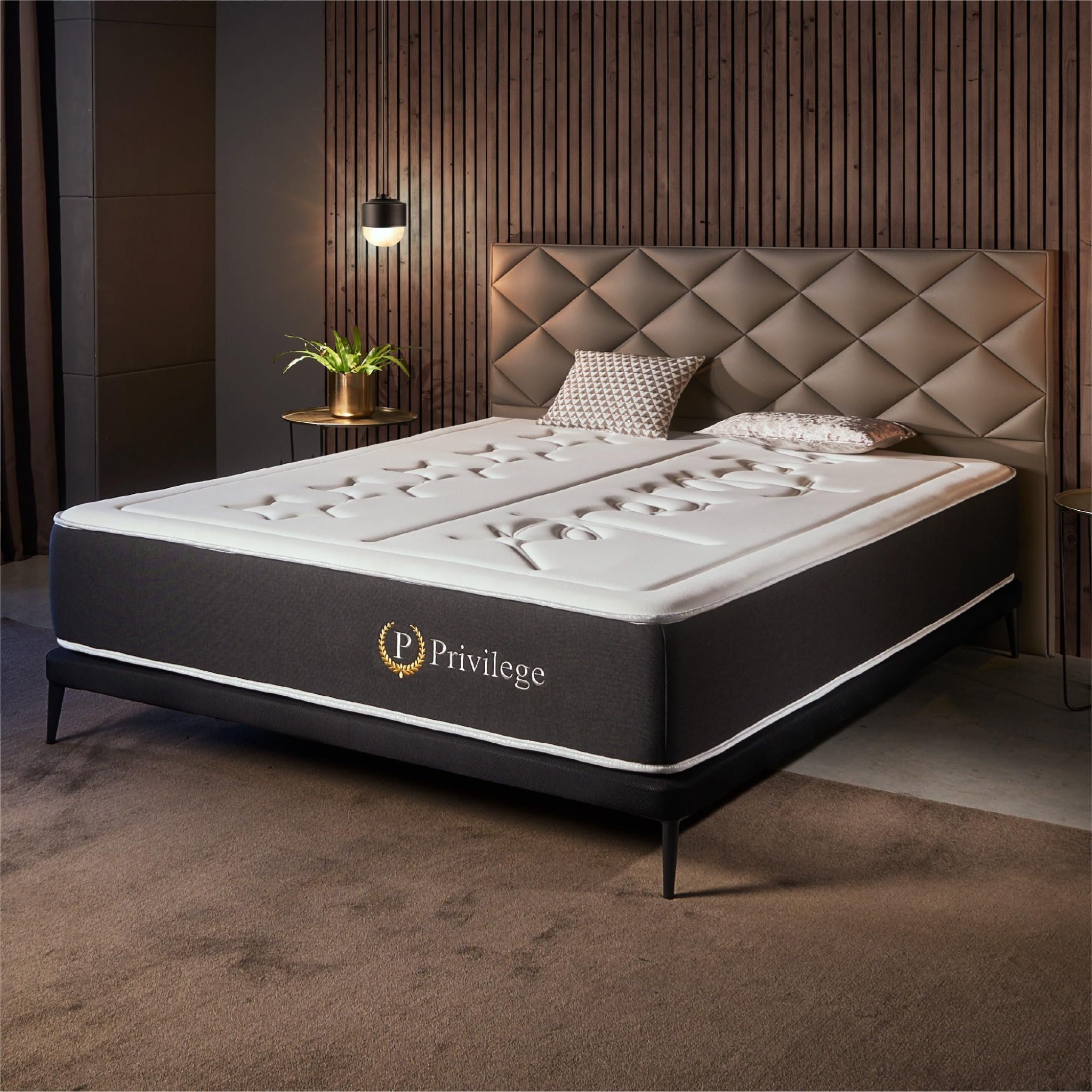 Naturalex - Privilege - Colchón 150x190 cm Núcleo Híbrido - 30 cm | Híbrido Muelles Ensacados y Viscoelástica - Espuma HR y Blue Látex - Ergonómico, Transpirable, Gran Adaptabilidad - Semifirme