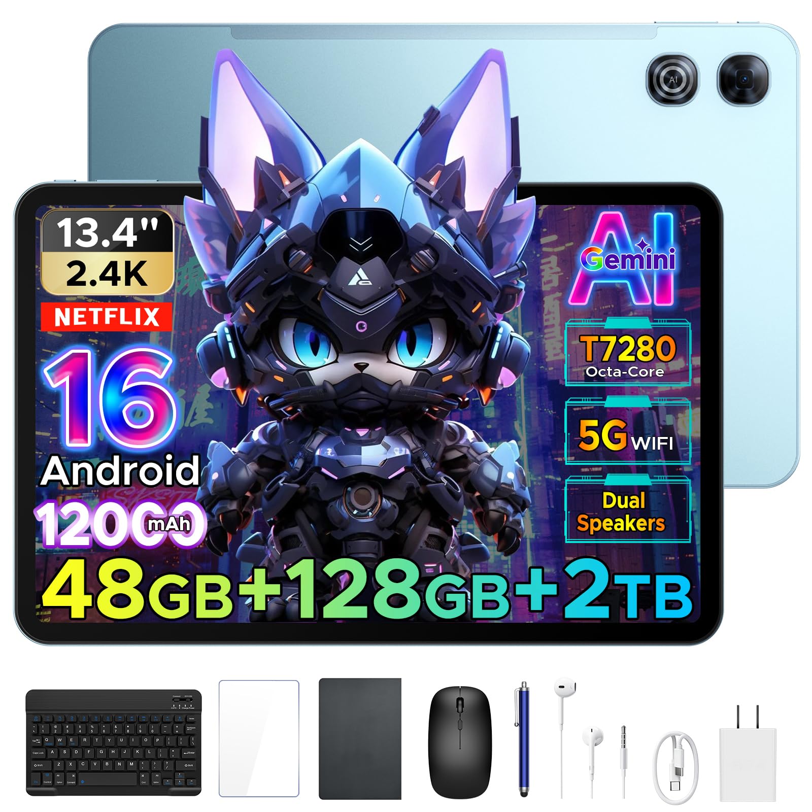 Amazon.co.jp: 【2026新登場 Android16 タブレット 13インチFHD+大画面
