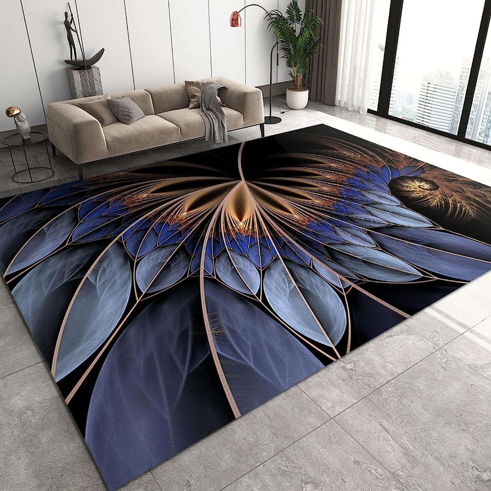 Tapis de chambre enfant aux motifs géométriques pour créer un coin de jeu doux