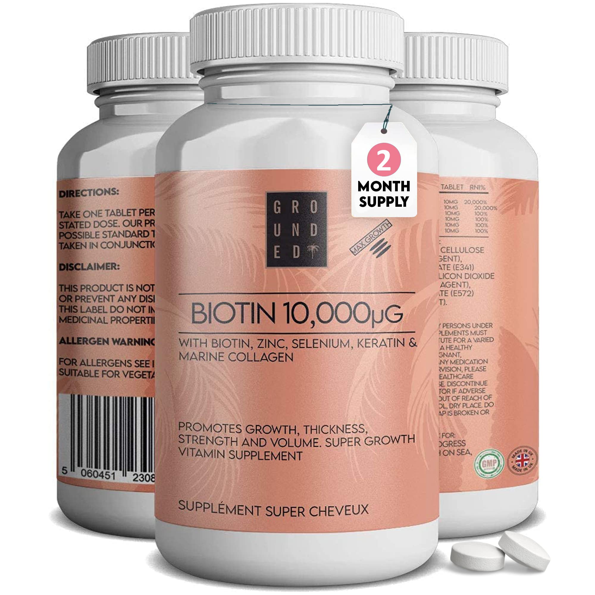 Buy Biotin Hair Growth Supplement Complex 60 s 10,000 mcg Biotin with