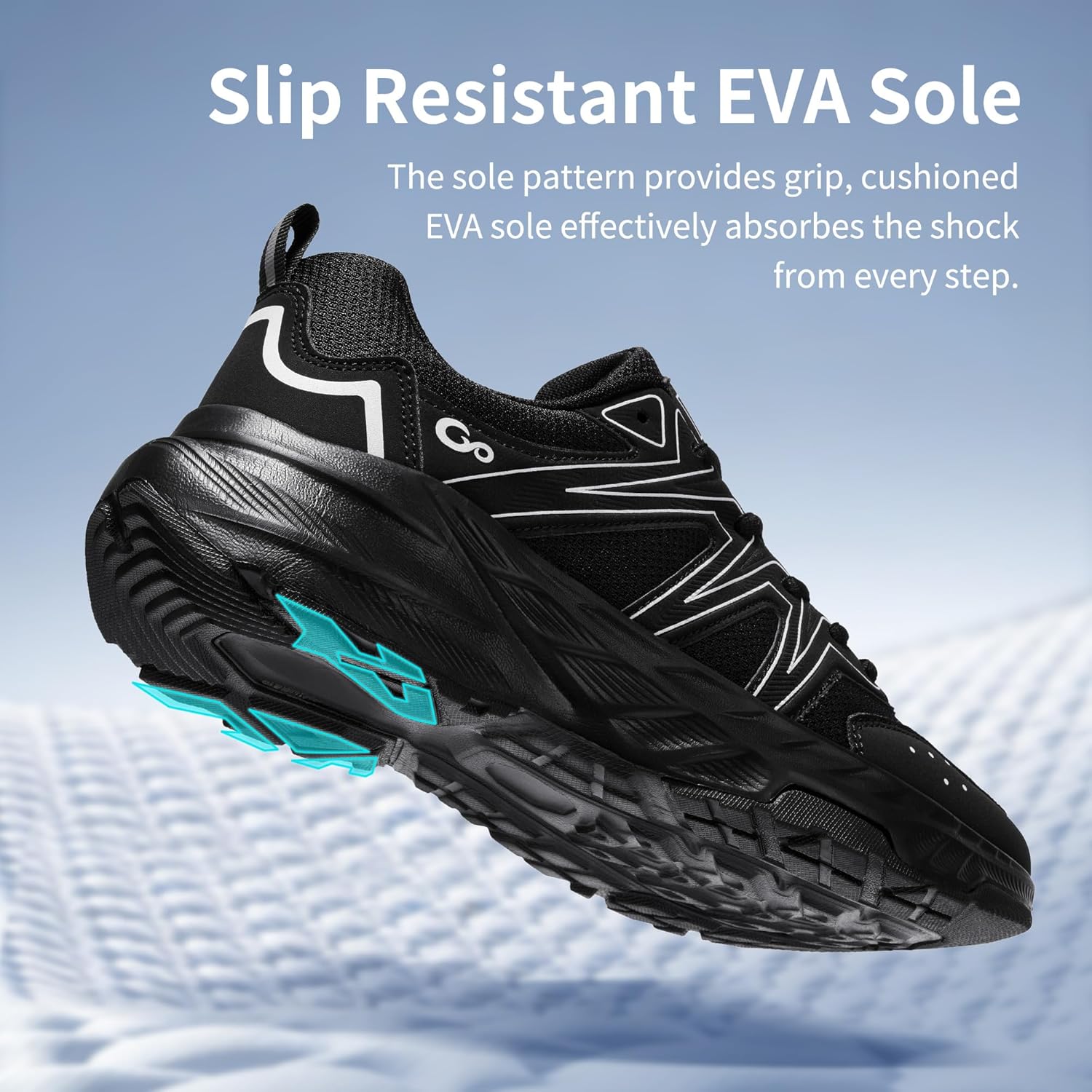 Ablanczoom Men's Walking Shoes Comfortable Breathable Non Slip Lightweight Sneakers for Gym Workout Casual Athletic - Image 5