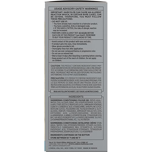 Vista 197 de L'Oreal Paris Feria - Tinte permanente multifacético y brillante, Extreme Platinum (rubio platino extremo), paquete de 1