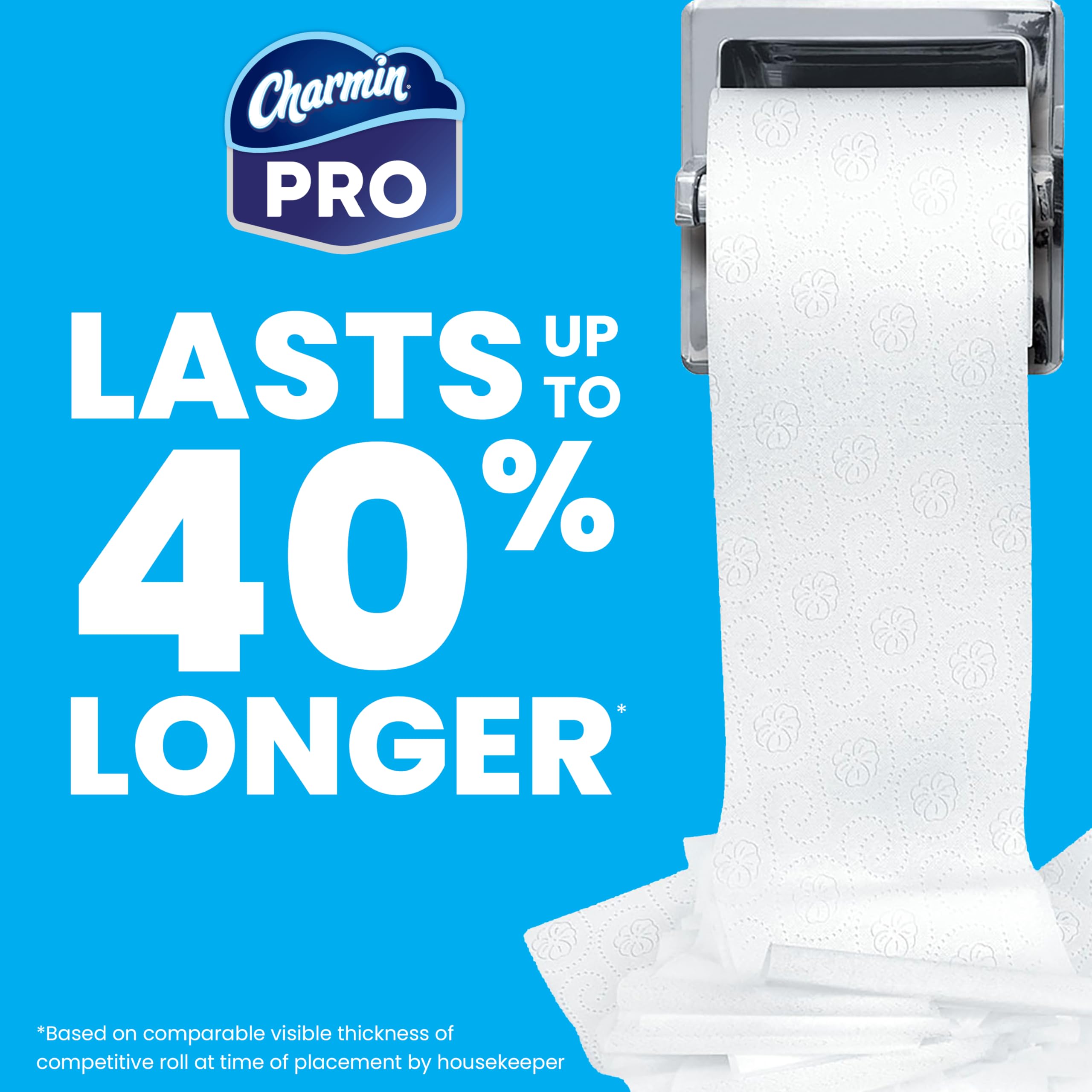 Charmin Papel higiénico profesional a granel para negocios, envuelto individualmente para uso comercial, rollo estándar de 2 capas con 450 hojas/rollo (caja de 75)