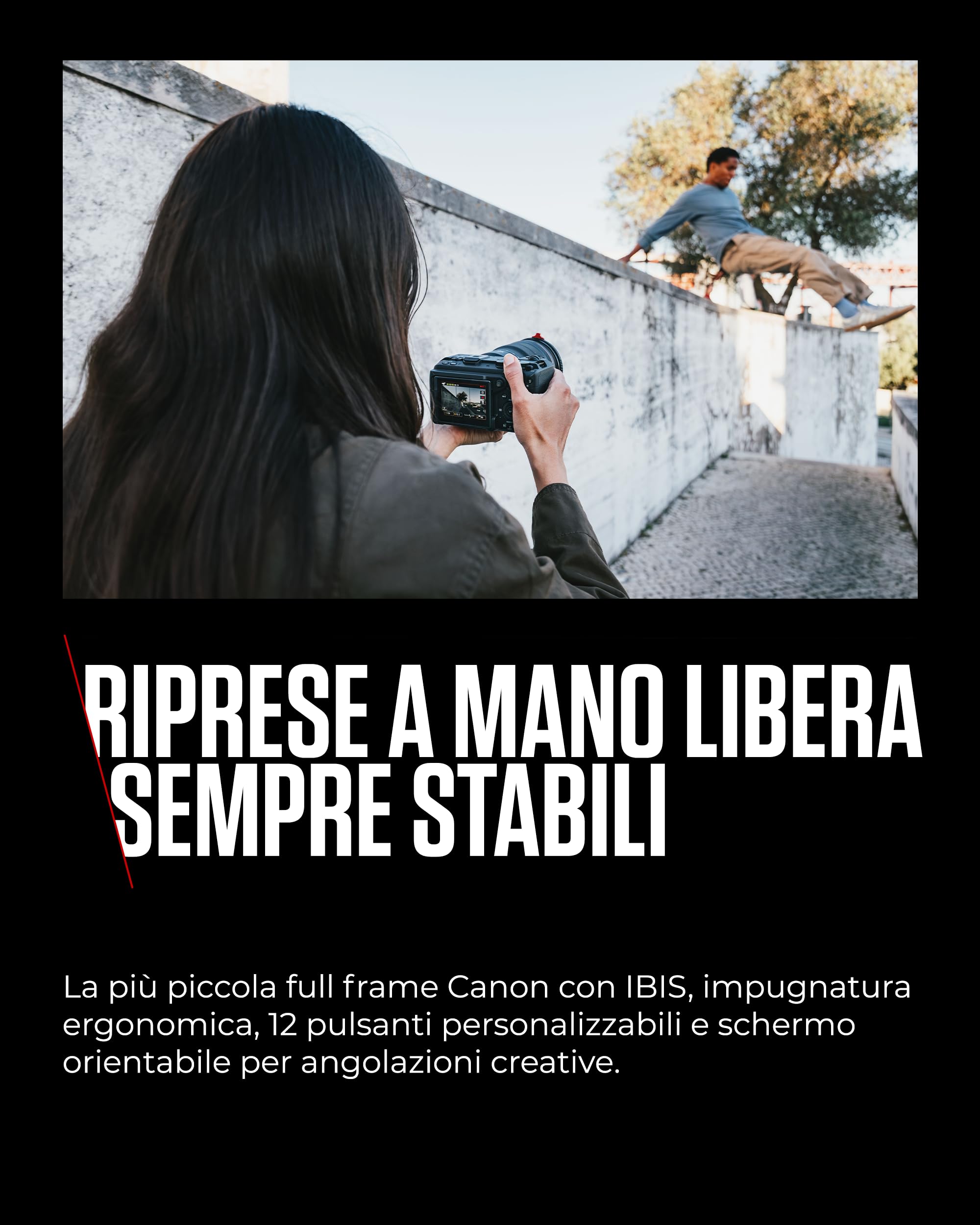 Canon EOS R6 V Fotocamera Mirrorless Full Frame Compatta | Video 7K RAW, Stabilizzazione Immagine & Open Gate Recording | Ideale Creator Contenuti, Vlogging, Viaggi | Compatibile Obiettivi RF