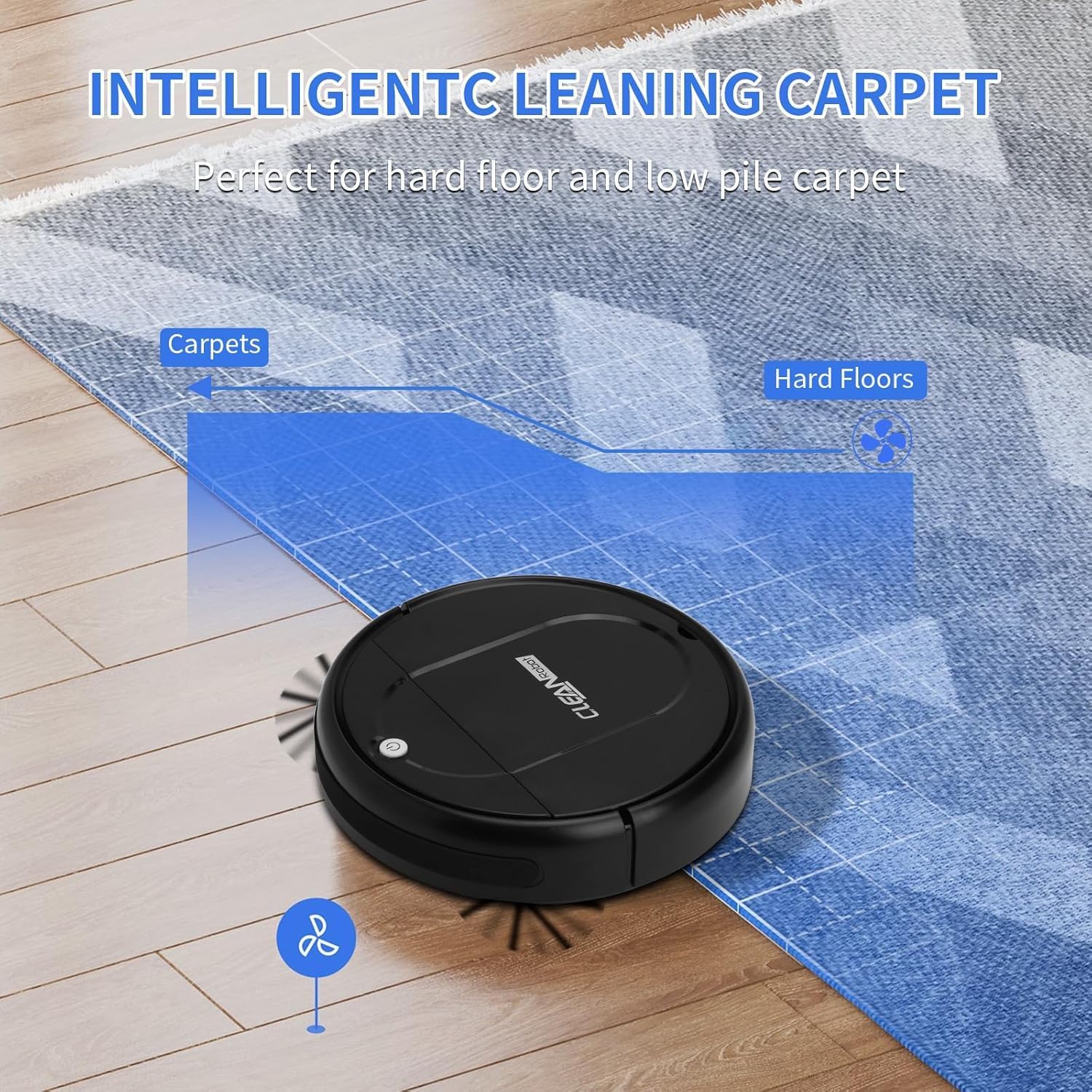 3-in-1 Robot Vacuum and Mop for Pet Hair | Powerful 4500Pa Suction, Tangle-Free, 120 Min Runtime, Ultra-Thin & Quiet, Smart Mapping, Ideal for Hard Floors & Large Homes (Black)