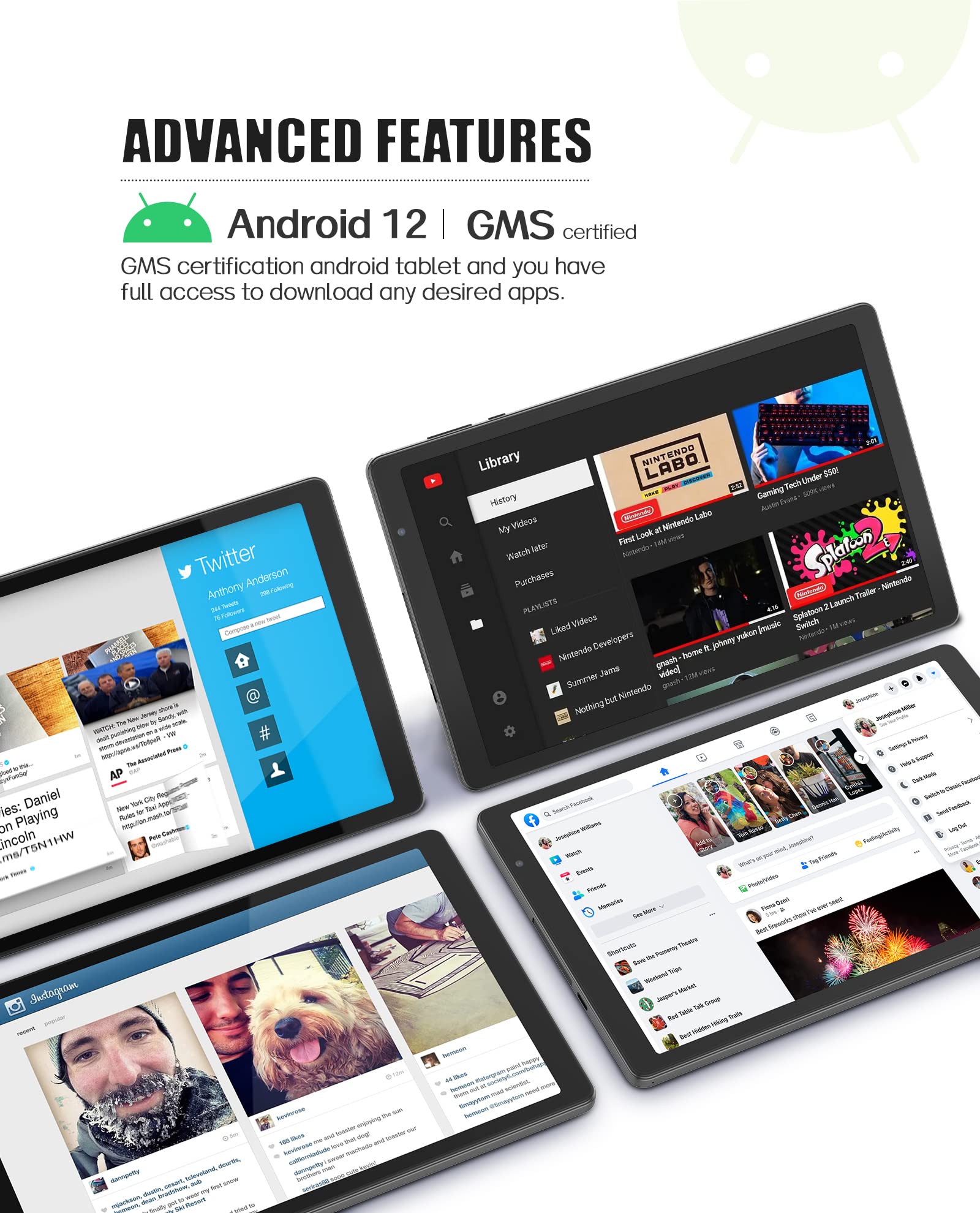 Amazon.com : BAKEN Tablet 10 inch Android Tablets, Android