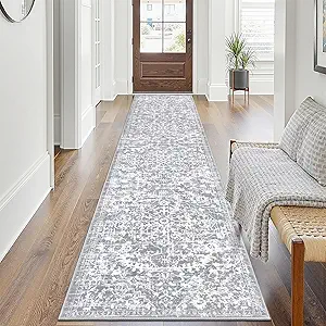 Pauwer Boho Hallway Runner Rug 2x10 Washable Entryway Area Rugs Non Slip Farmhouse Vintage Floor Mat Carpet Runner for Hallways Laundry Room Kitchen Bathroom Bedroom