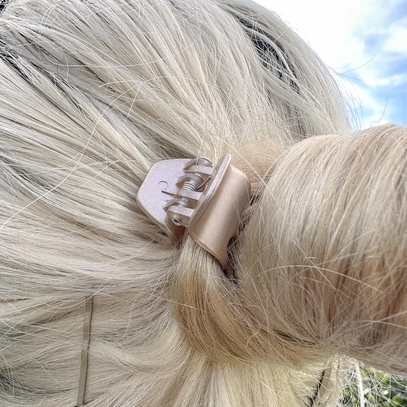 HAARallerliebst Hair Clips for Blonde Hair (Pack of 12) Gold Shimmer 2 cm Including Box for Storage (Box Colour: White) - Image 2