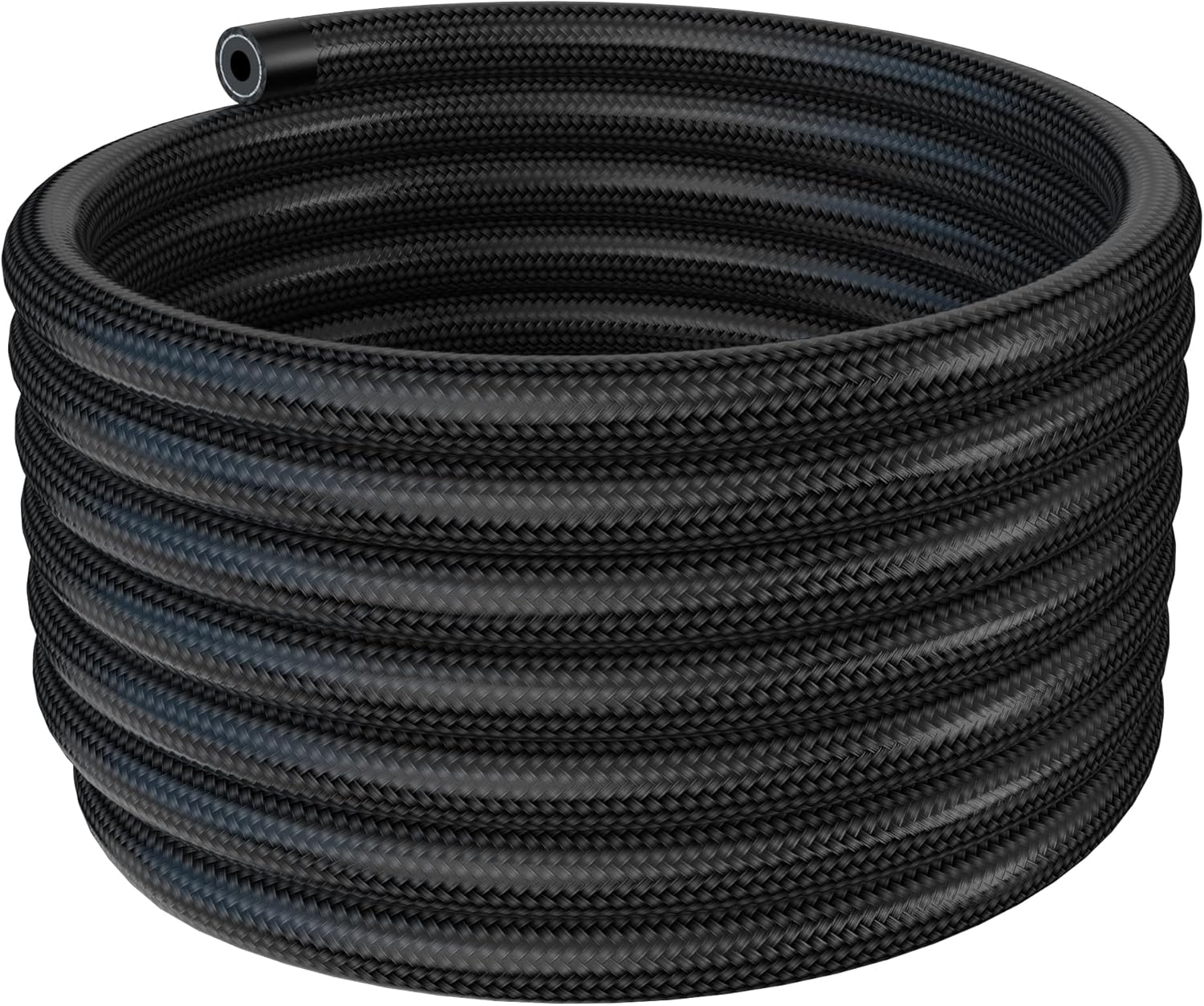 6AN CPE Fuel Line, AN6 Nylon Braided Fuel Hose Black, AN 6 Fuel Line Hose 20ft