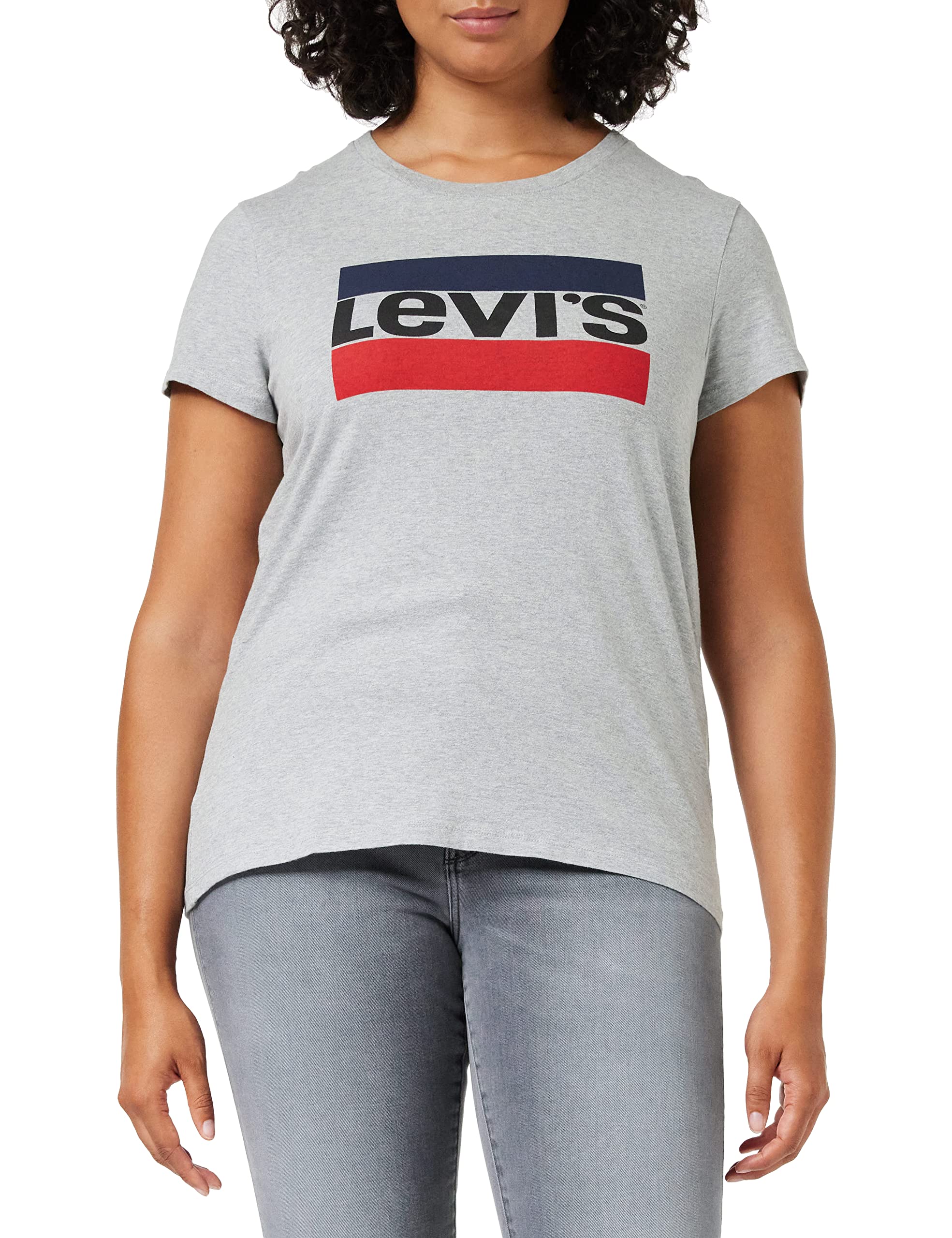 Levi's Women's The Perfect Tee- Sportswear Logo T-Shirt, Sportswear Logo Heather Grey, L