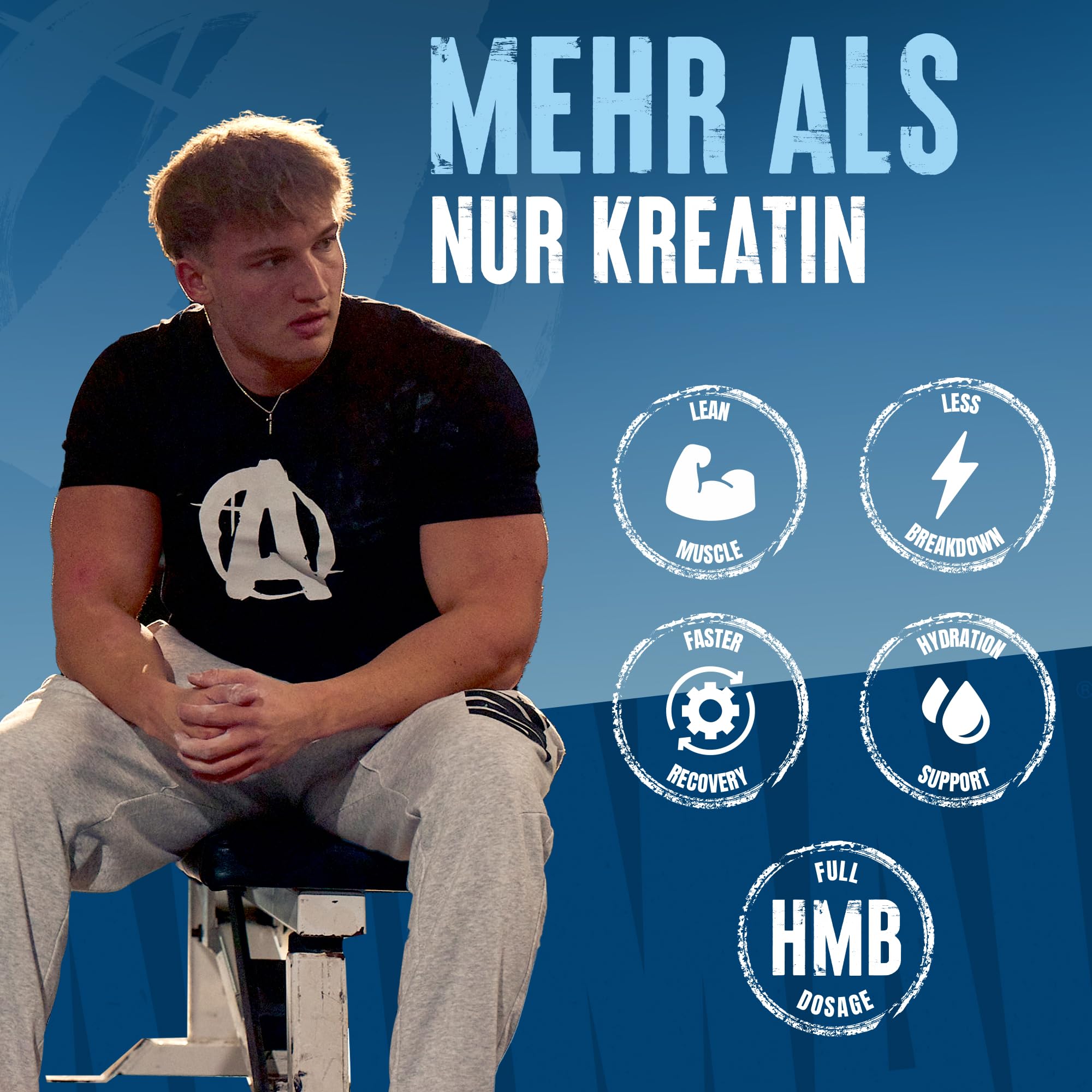 ANIMAL Creatine HMB+ - Kreatin-Monohydrat-Pulver mit HMB & Elektrolyten - unterstützt Muskelwachstum, Regeneration & Ausdauer - mit Dragon Berry, 30 Portionen