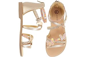 Girls Flower Dress Sandals for Summer Parties and Weddings