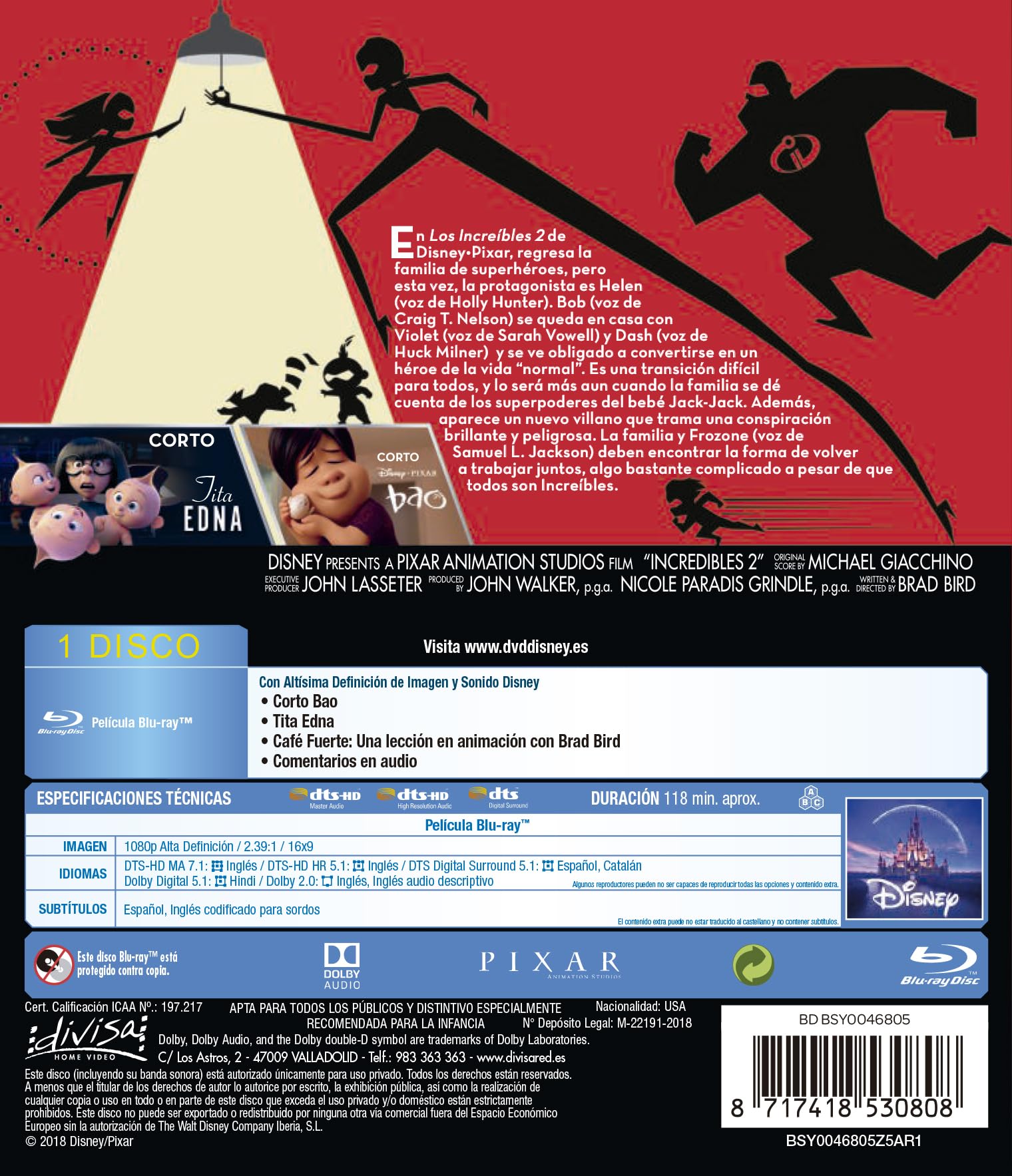 Pixar Los Increibles 2 [Blu-ray]
