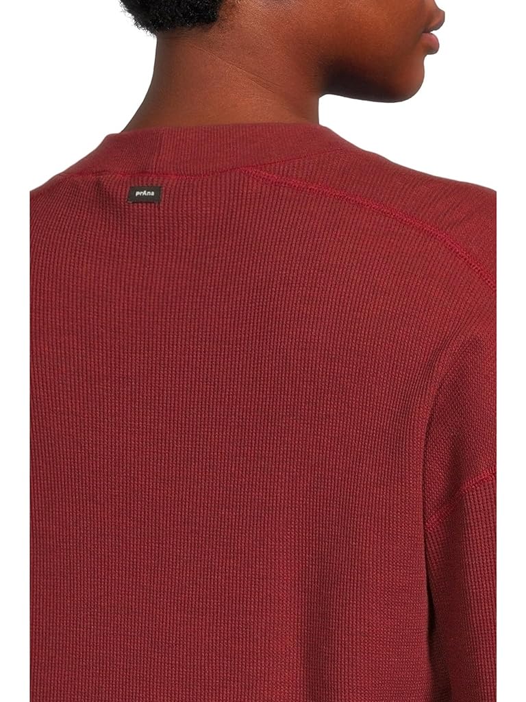 Burgundy Prana Touchstone Long Sleeve Crew