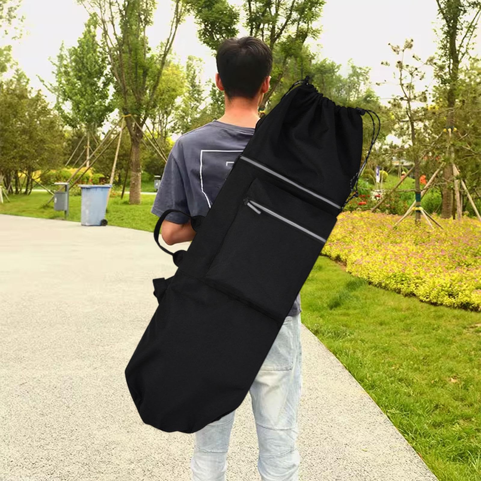 Skateboard Sac de Transport Oxford Imperméable Sac de Rangement Longboard Pochette Protection avec Bretelles Ajustables pour Loisirs Adultes en