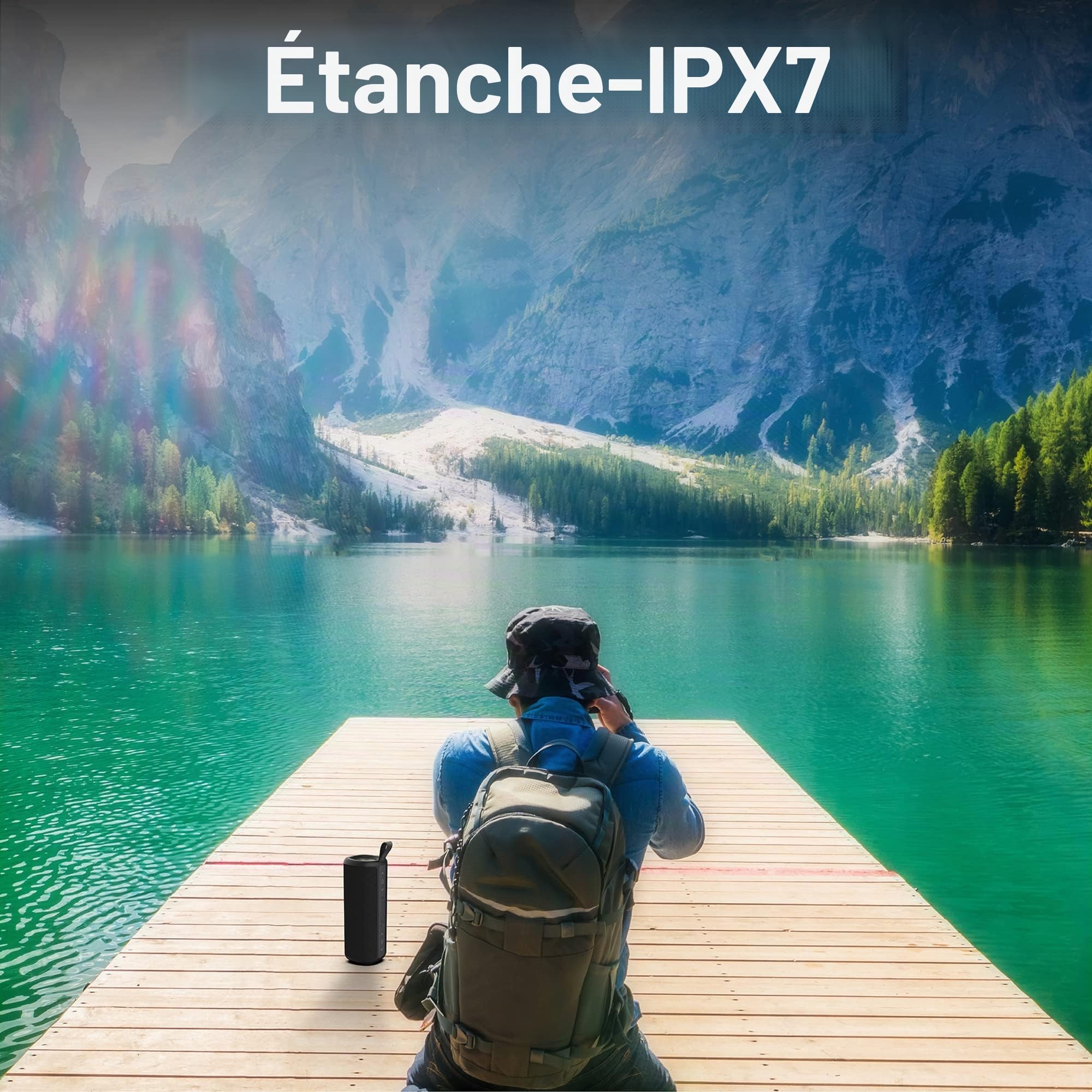 T'nB XPLORE - Enceinte Waterproof Bluetooth TWS séparable en 2, 20W stéréo - Noir HPXPL2BKV2