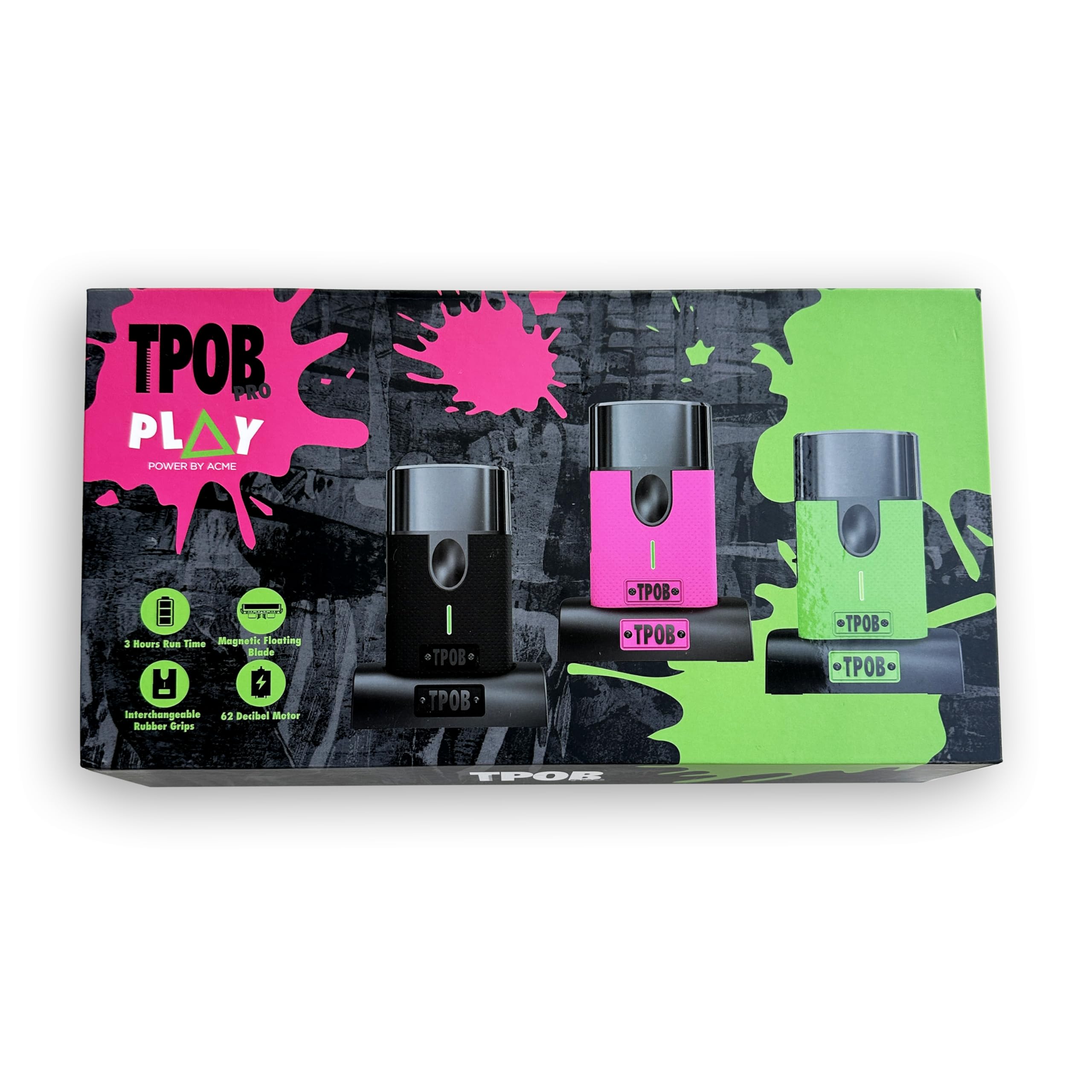TPOB Play Shaver Diseño compacto que puede caber en tu bolsillo con un motor turbo cargado, perfecto tanto para uso profesional como en casa