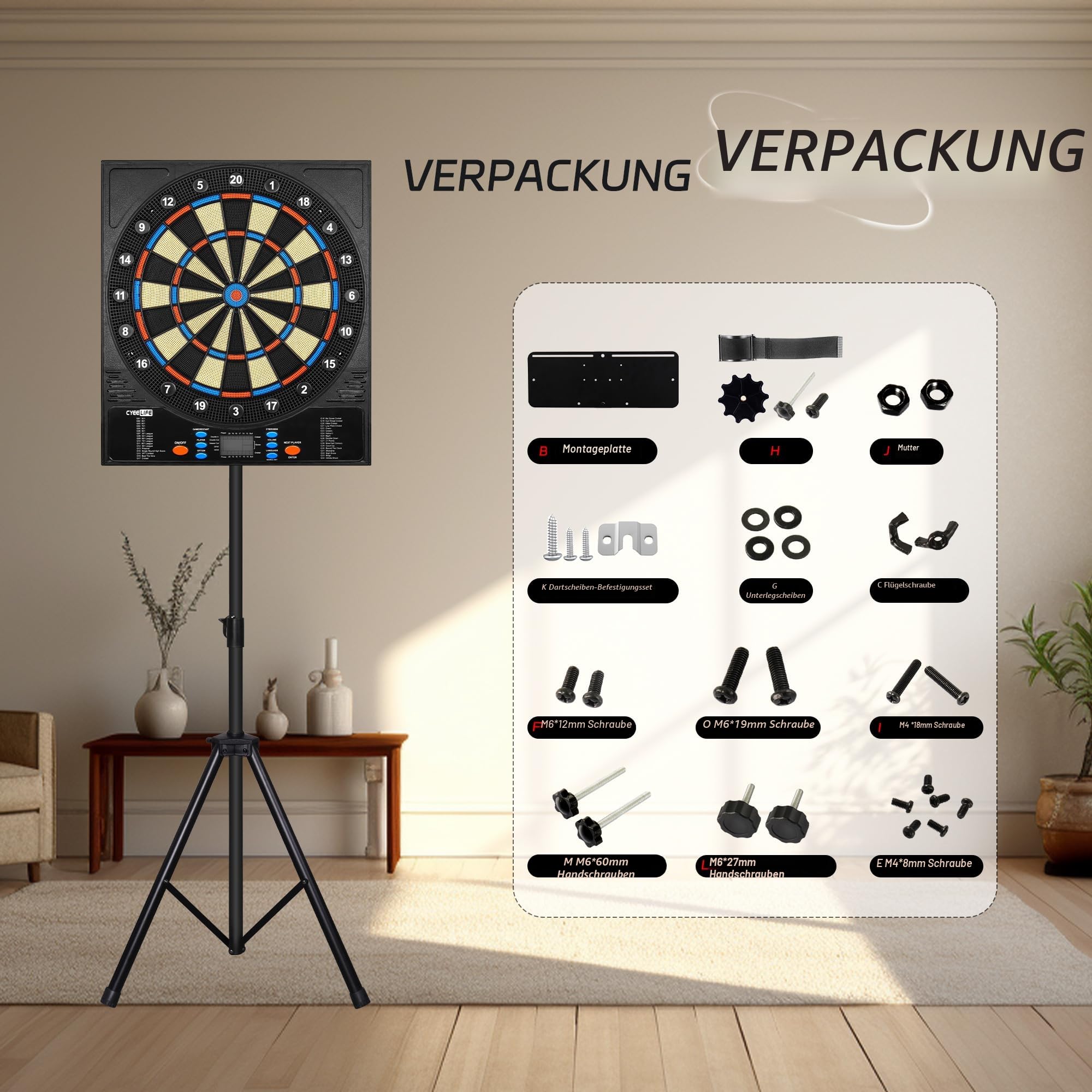 Professionelles Dartscheibe Ständer Für Klassische und Elektronische Dartboards,ZD04A