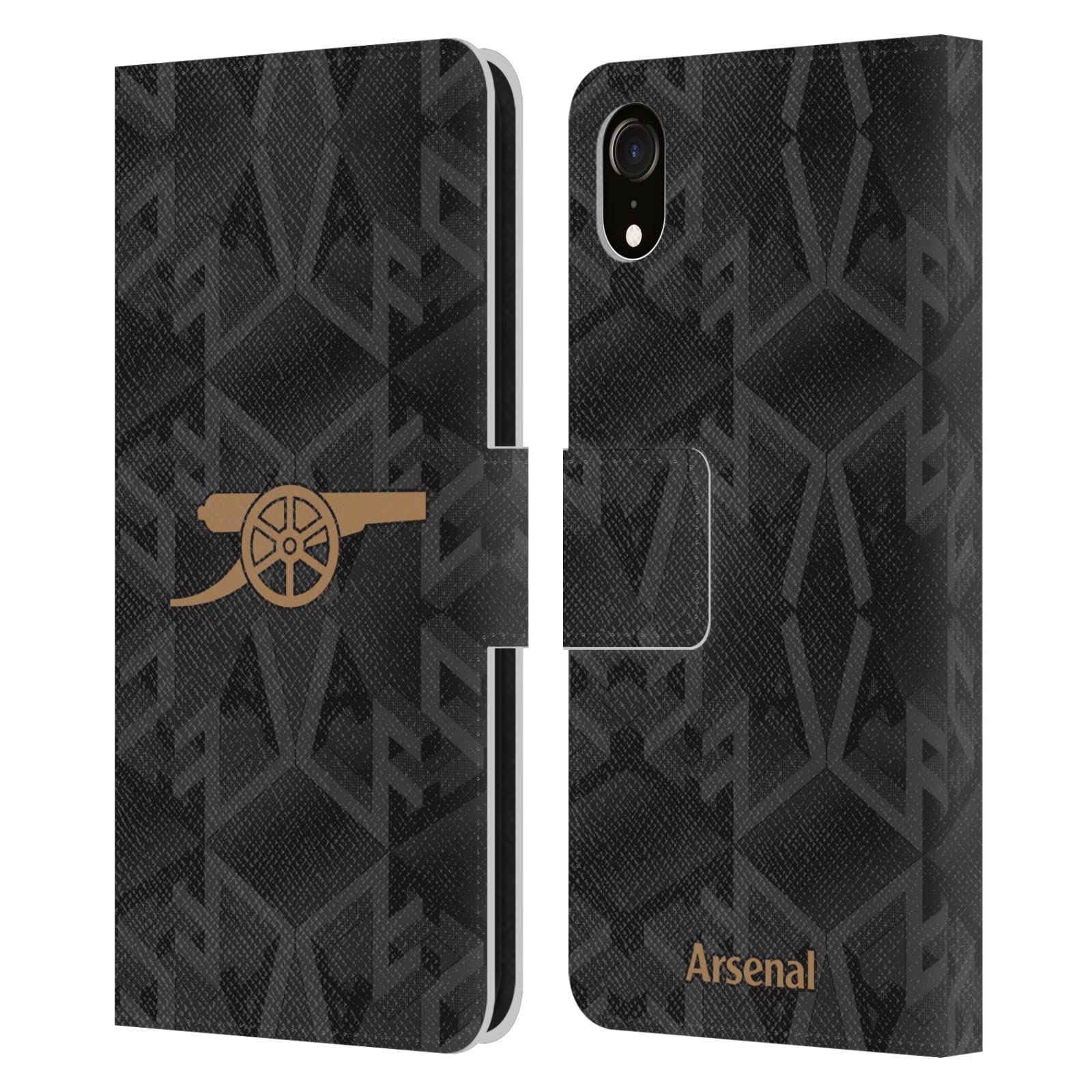 Head Case Designs Officially Licensed Arsenal FC Away 2022/23 Crest Kit Leather Wallet Case Compatible With Apple iPhone XR โ image 1
