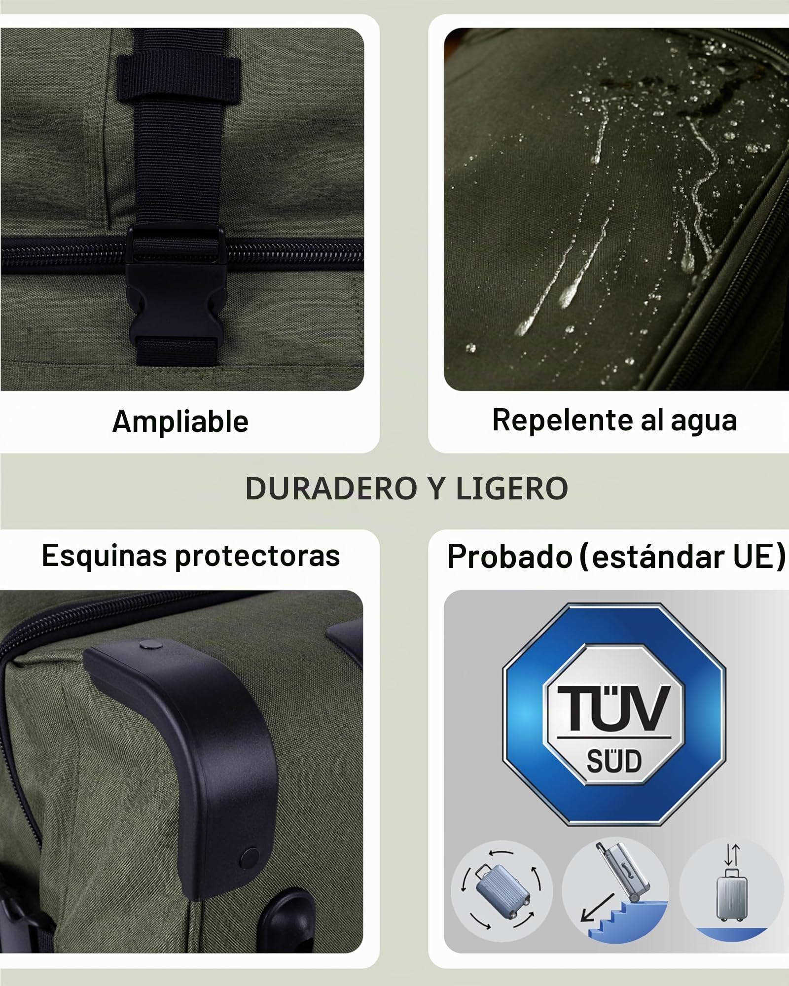 Gran Bolsa de Viaje con 2 Rollos de Kane Trolley Maleta de 80 cm Bolsa de Deporte Grande Trolley de Viaje
