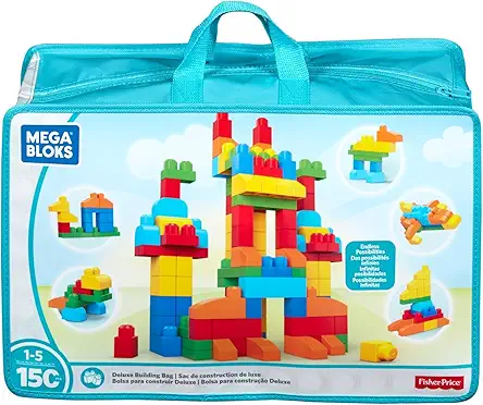 MEGA BLOKS Fisher-Price Toddler Block Toys, Deluxe Building...