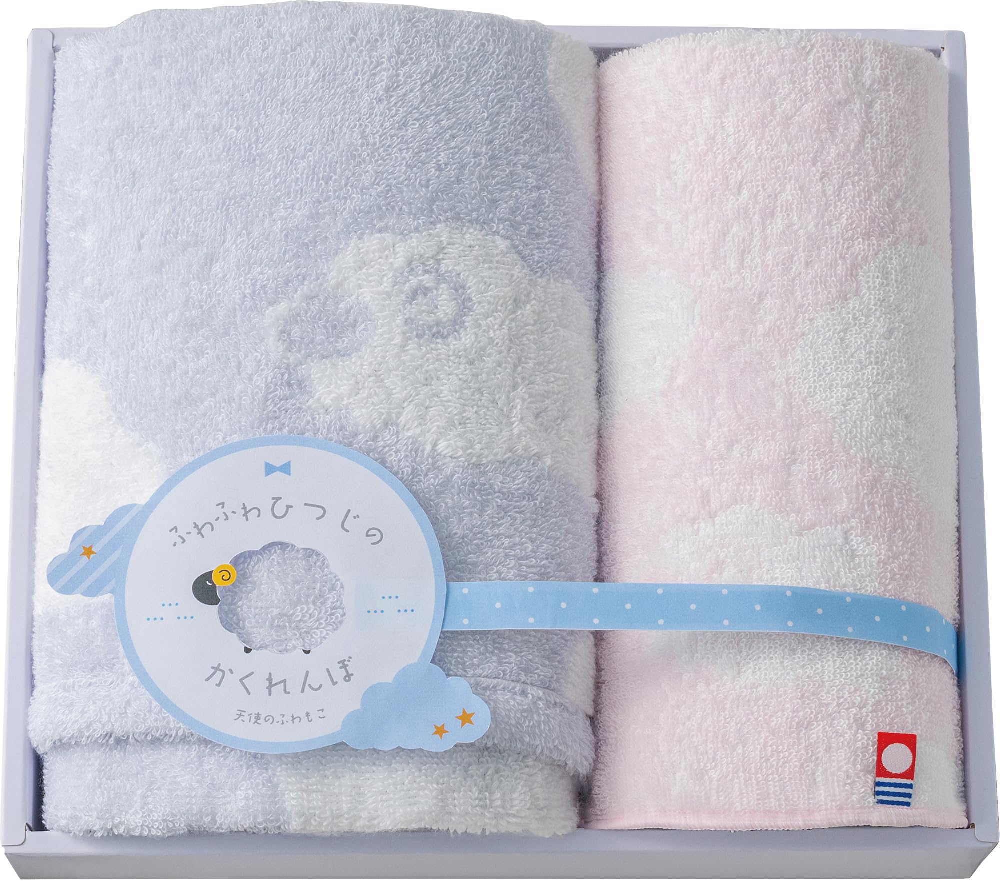Amife Petit Imabari Towel Gift Set Sheep Pattern Cotton Made in Japan