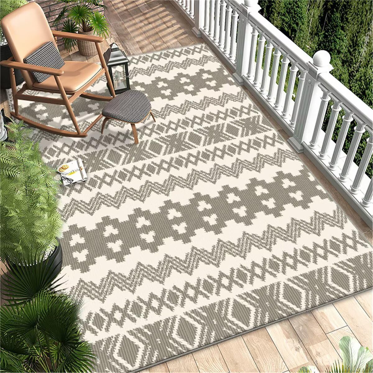 Tapis Lavable Terrasse Style Moderne 80X120CM