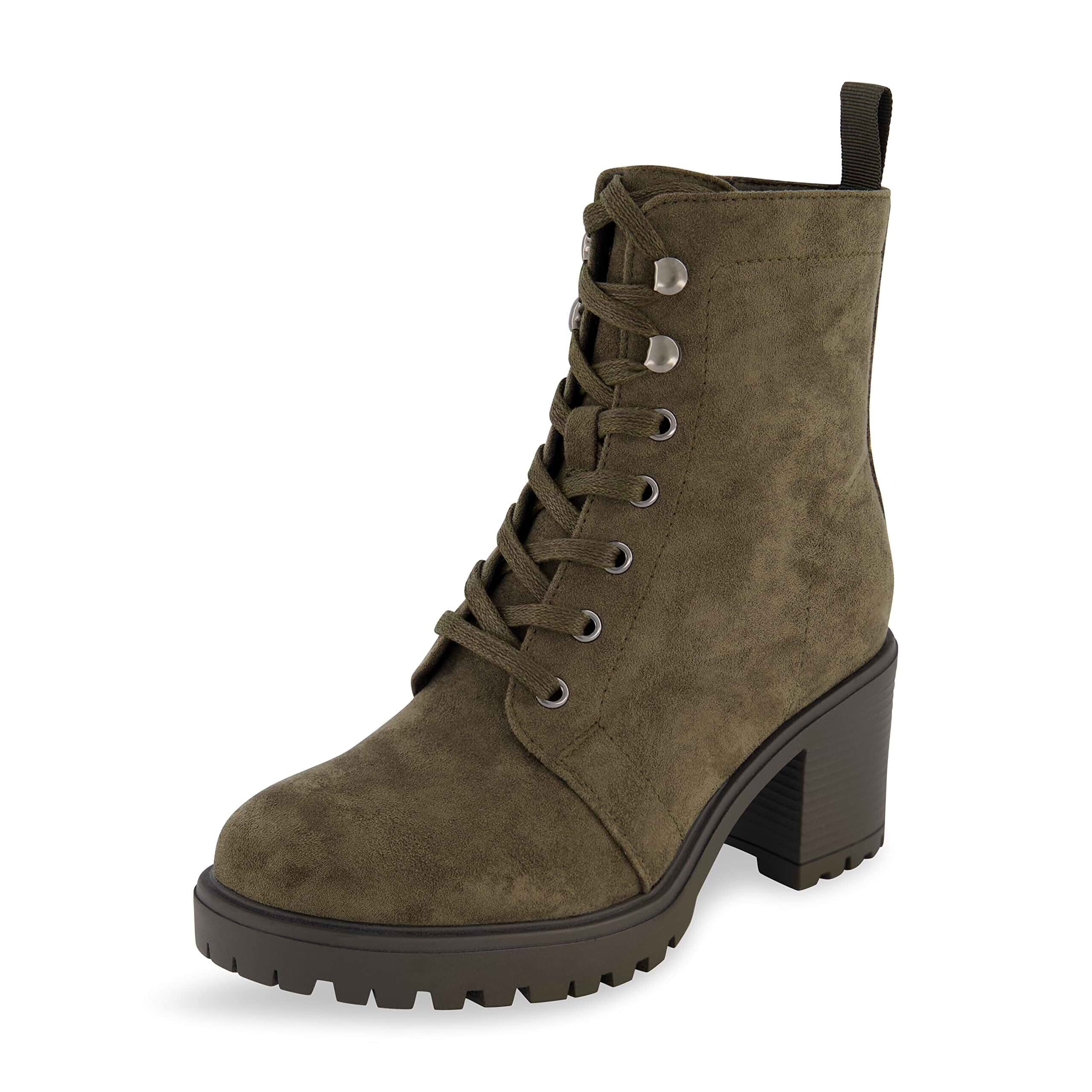 CUSHIONAIRE Women's James lace up boot +Memory Foam, Wide Widths Available