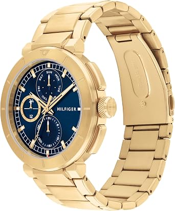 Tommy Hilfiger Analogue Multifunction Quartz Watch for Men with Stainless Steel Bracelet