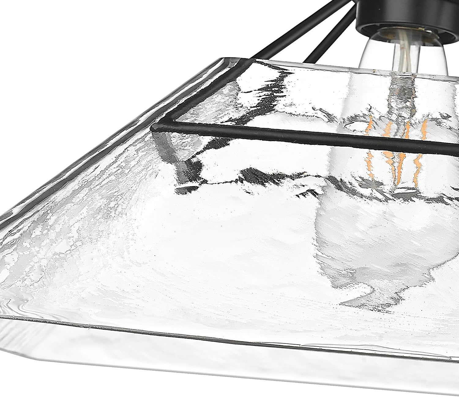 Golden Lighting Kepler 1-Light Semi-Flush Mount in Matte Black