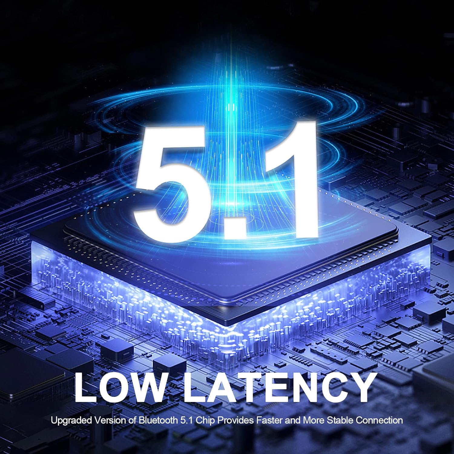 Wireless Earbud, Bluetooth 5.1 Headphones Sports Bluetooth Earbud in Ear with Detachable Earhooks, IP7 Waterproof 48H Stereo CVC8.0 Noise Cancelling Wireless Headphones for Running Gym, 2 Ways to Wear : Electronics