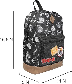 One Piece Live Action Icons 16.5 Black Backpack