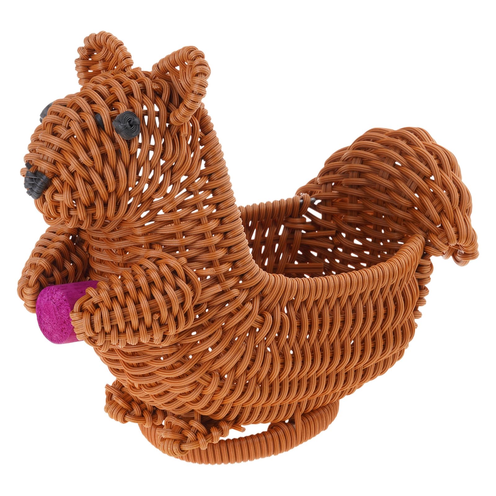 Yhplxyuus Portable Squirrels Shaped Bread Tray Large Capacity Basket Decorative Fruit Storage Container for Kitchen Counter Home Organization