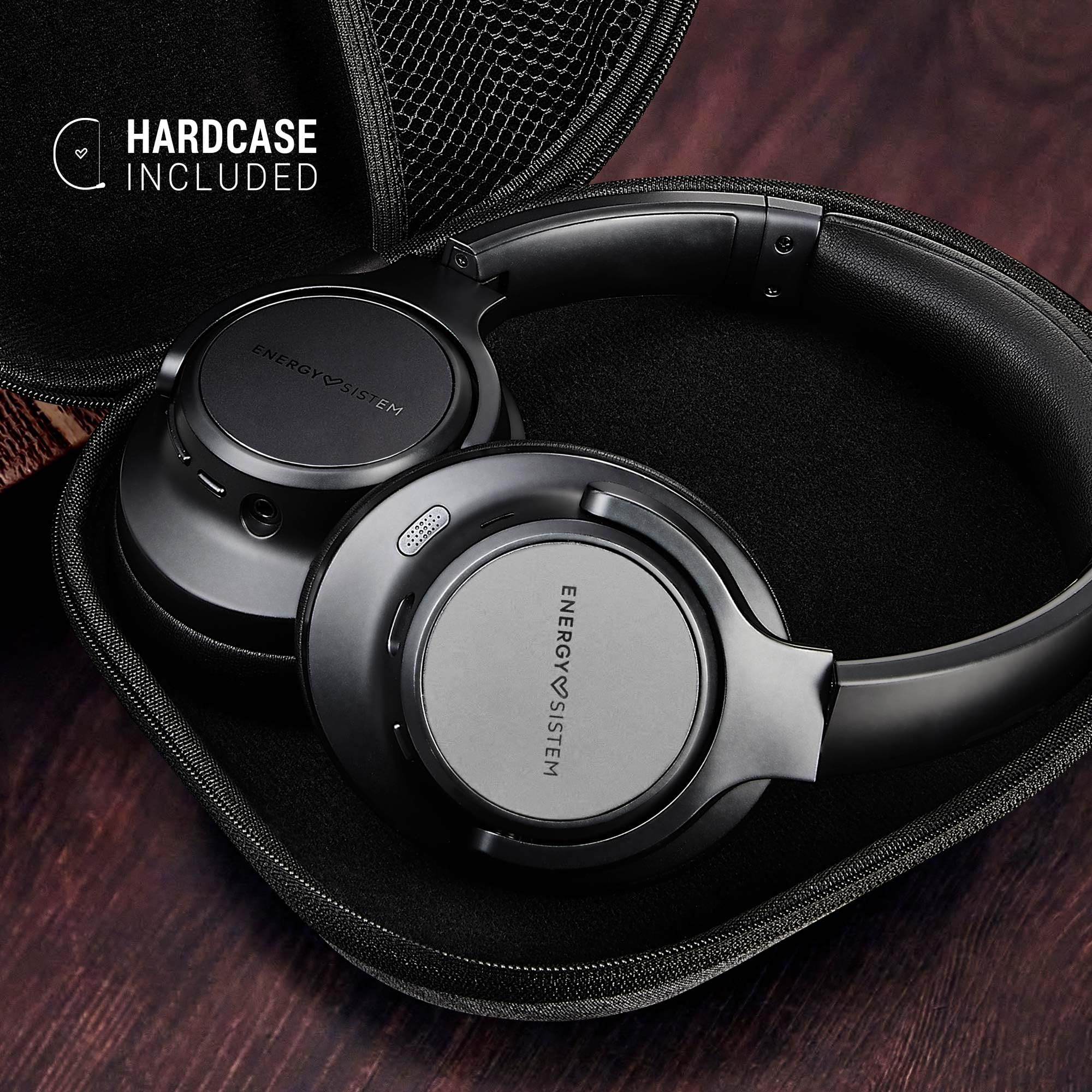 Energy Sistem Silent ANC - Auriculares con cancelación de Ruido (Hybrid ANC, Plástico Reciclado, Bluetooth 5.4, 100 Horas batería, Quick Charge)