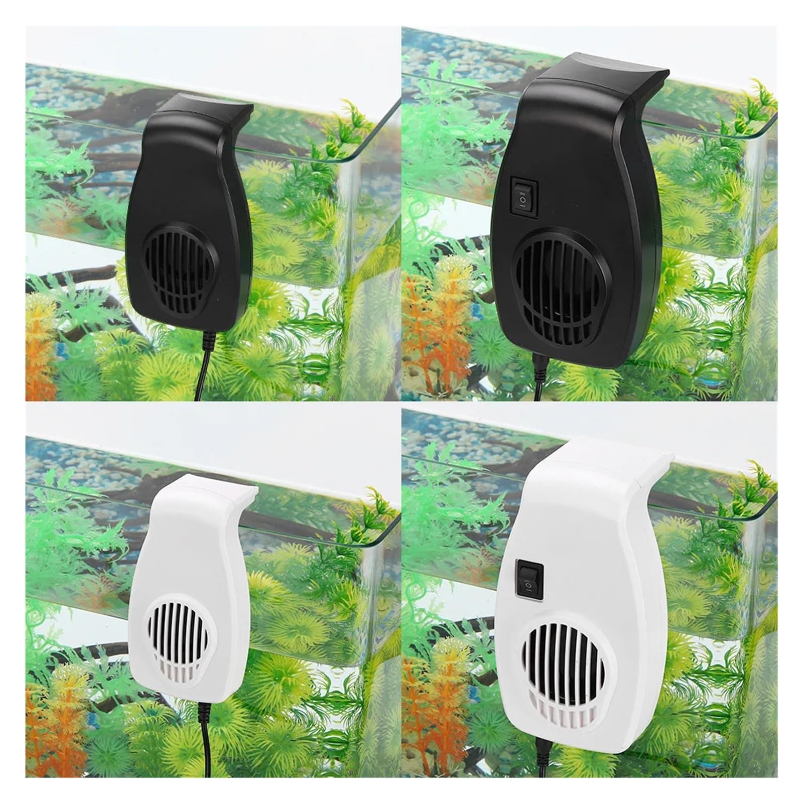 Ventilador Externo for Acuario, enfriadores de Control de Viento de Dos velocidades, refrigeración de Tanque de Peces for Espesor de Vidrio de 8~12mm