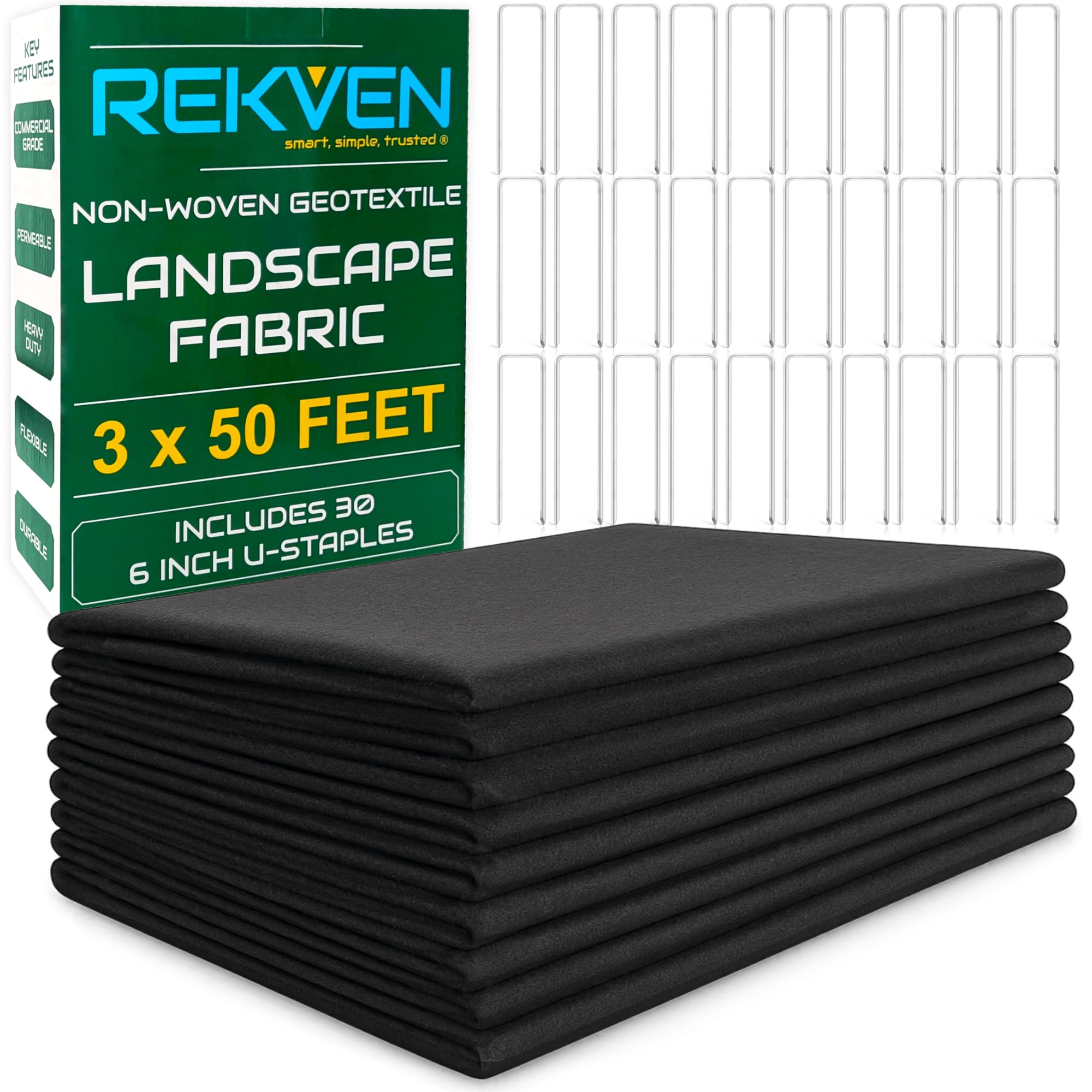 Amazon.com : Non Woven Geotextile Landscape Fabric - 3 x 50 Feet