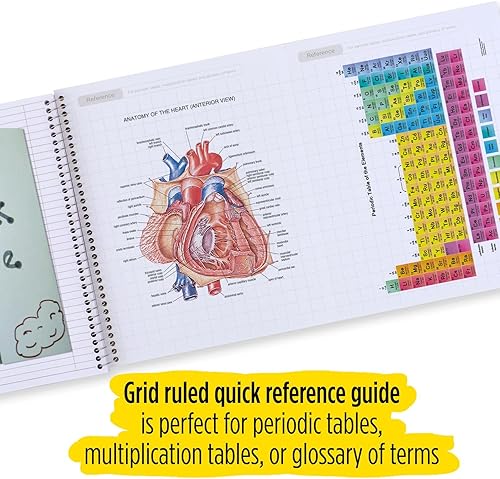 Miniatura 4 de Five Star Cuadernos interactivos en espiral para toma de notas, paquete de 3, 1 materia, papel rayado universitario, 11 x 8-12 pulgadas, 100 hojas,