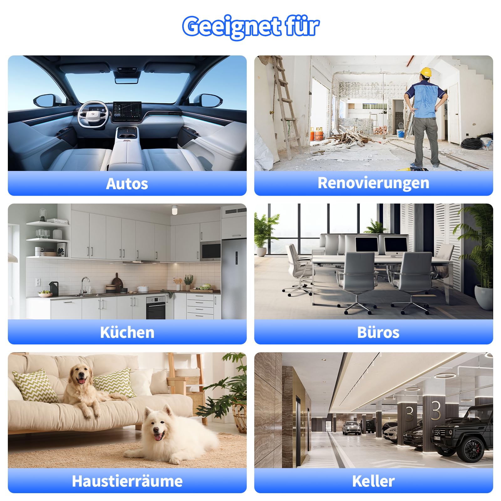 Ozongenerator 60,000 mg/h O3 Ozongerät bis zu 350㎡ mit 120 Min Timer, Temperatur- & Feuchtigkeitsanzeige, Ozonisator Luftreiniger für Auto, Wohnung, Küche, Hotel, Haustiere,Geruchsentfernung (Schwarz)