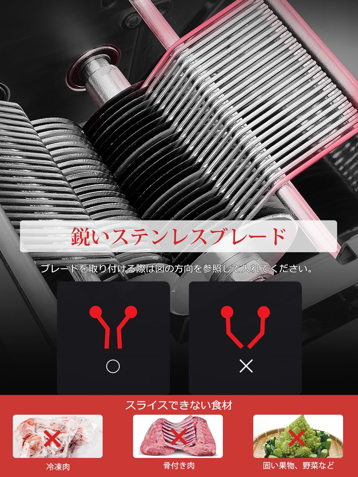 Amazon | Moongiantgo 電動スライサー ミートスライサー 生肉野菜