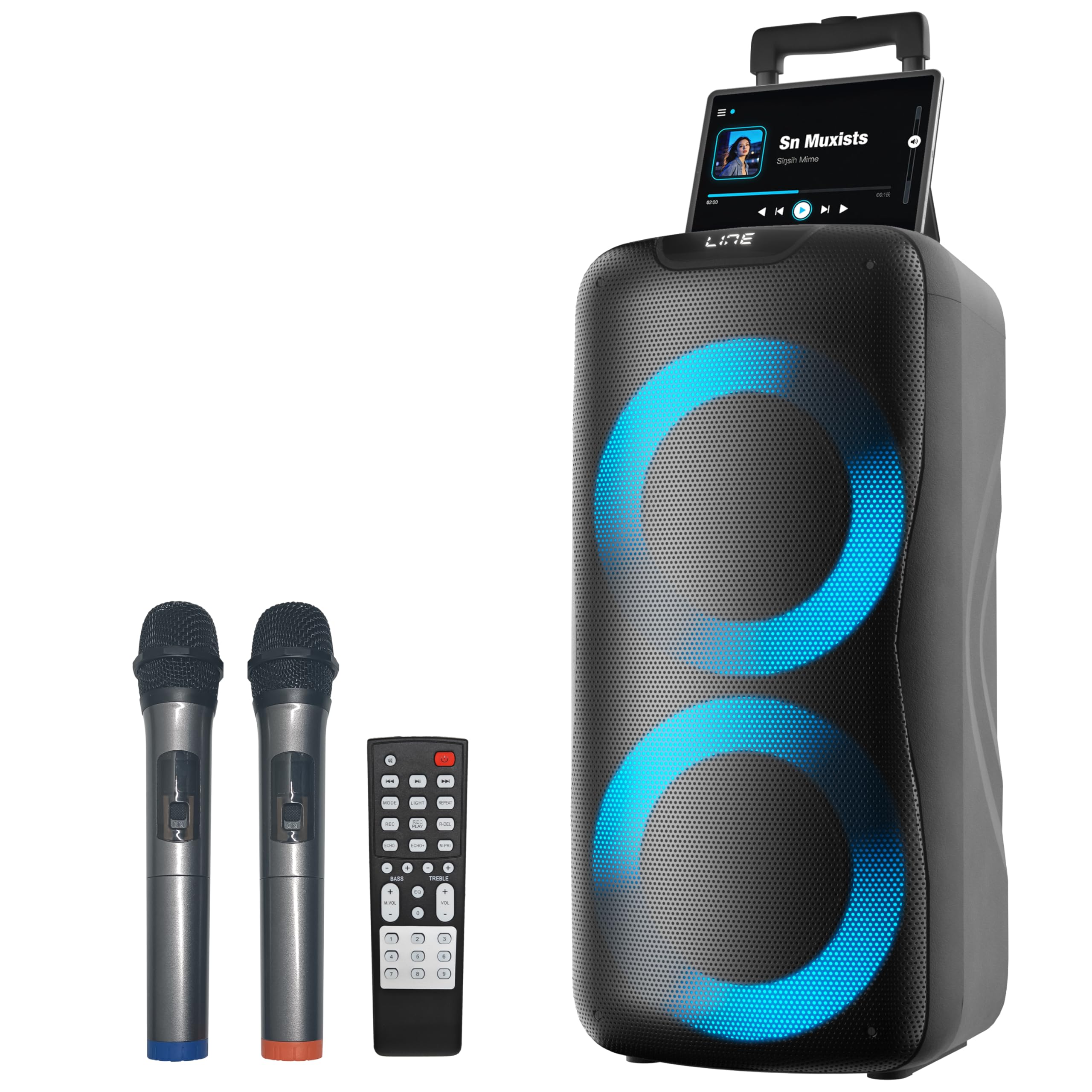 800W Karaoke Machine for Adults, Bluetooth Party Speaker with Dual
