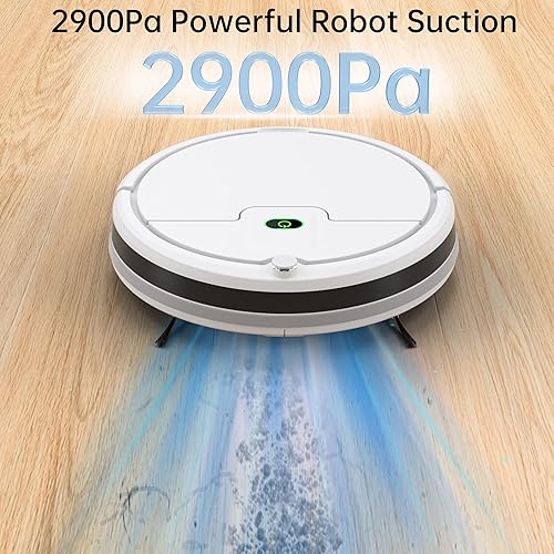 Miniatura 2 de Aspiradora robot sin enredos, aspiradora robótica de succión de 2900 Pa con control remoto, carga automática automática, largo tiempo de