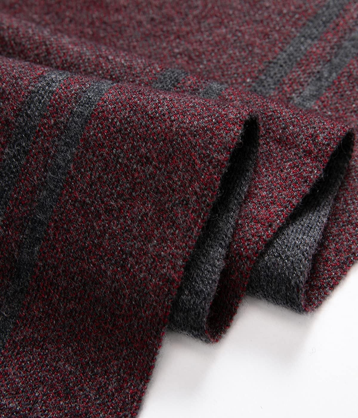 Villand Luxurious Mens Striped Merino Wool Scarf - Gift Box Wrapped Winter Soft Warm Thick Knitted Neckwear for Men - Image 5