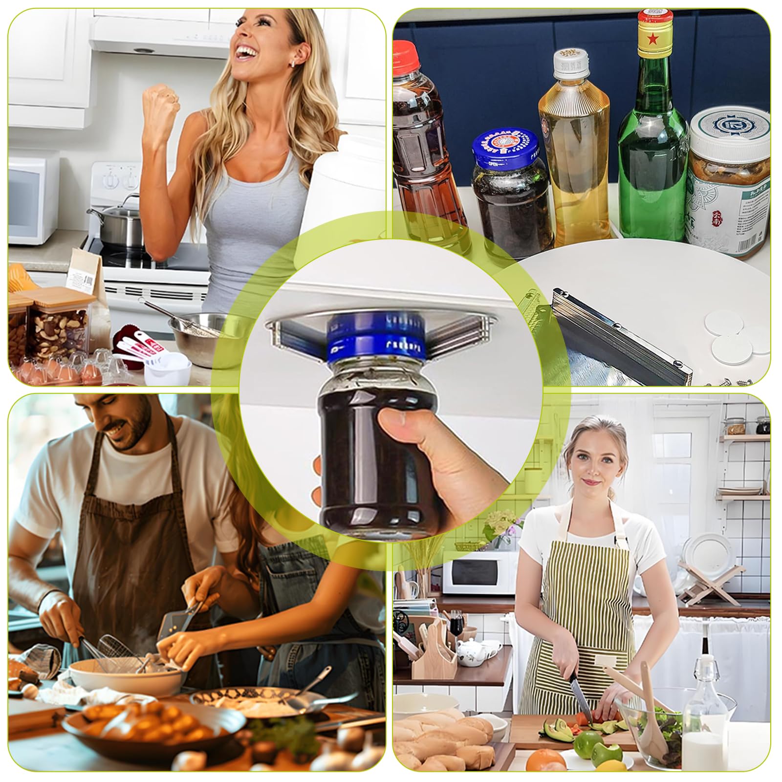 ZYEKIU Ouvre-boîte Sous L’armoire En Acier Inoxydable, Ouvre