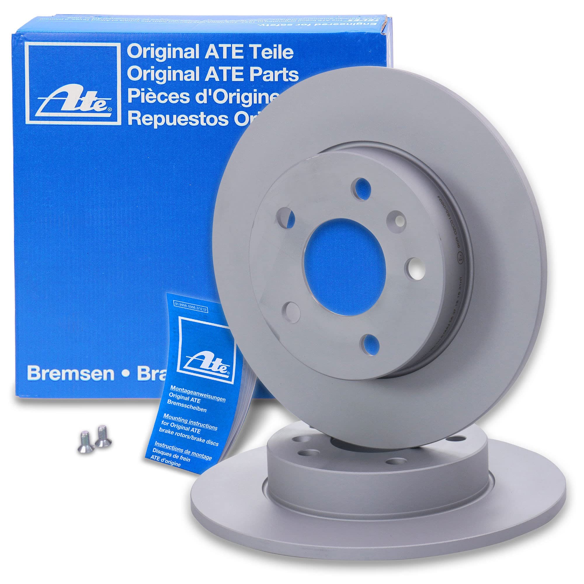 ATE Bremsenset Hinterachse inkl. Bremsscheiben hinten Ø 264 mm voll und Bremsbeläge hinten Kompatibel mit OPEL ASTRA G (T98, F35, F70), ASTRA (A04, L70), COMBO, MERIVA A (X03), B (S10), ZAFIRA A, B