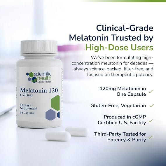 Melatonin 120mg High Dose Sleep Aid (6 Pack)