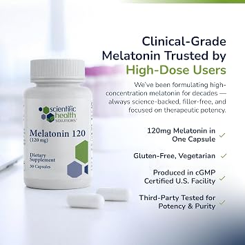 Melatonin 120mg High Dose Sleep Aid (6 Pack)