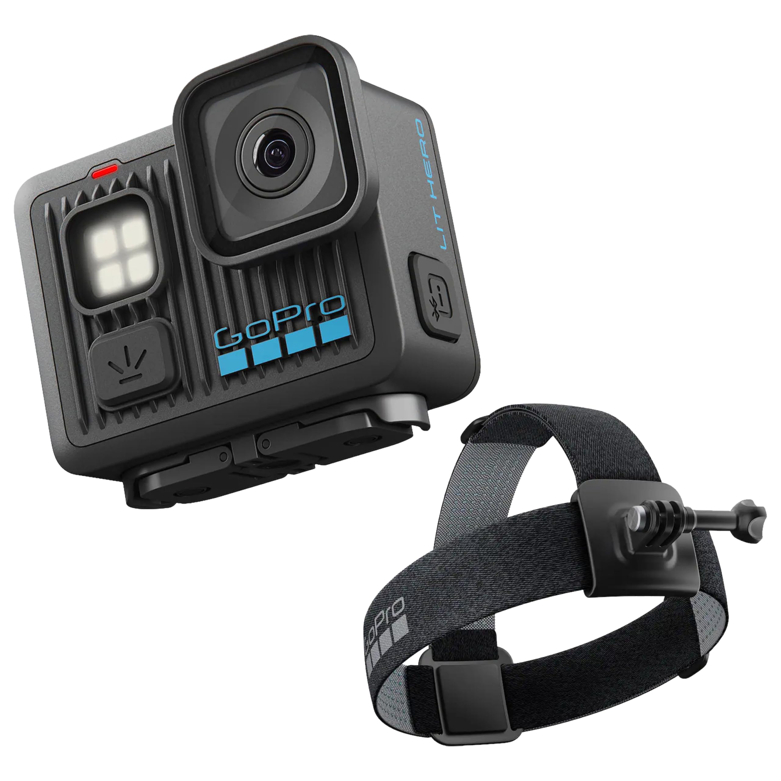 LIT Hero Bundle Head Strap 2.0 - Lightweight, 4K, Waterproof Action Camera with Touchscre…