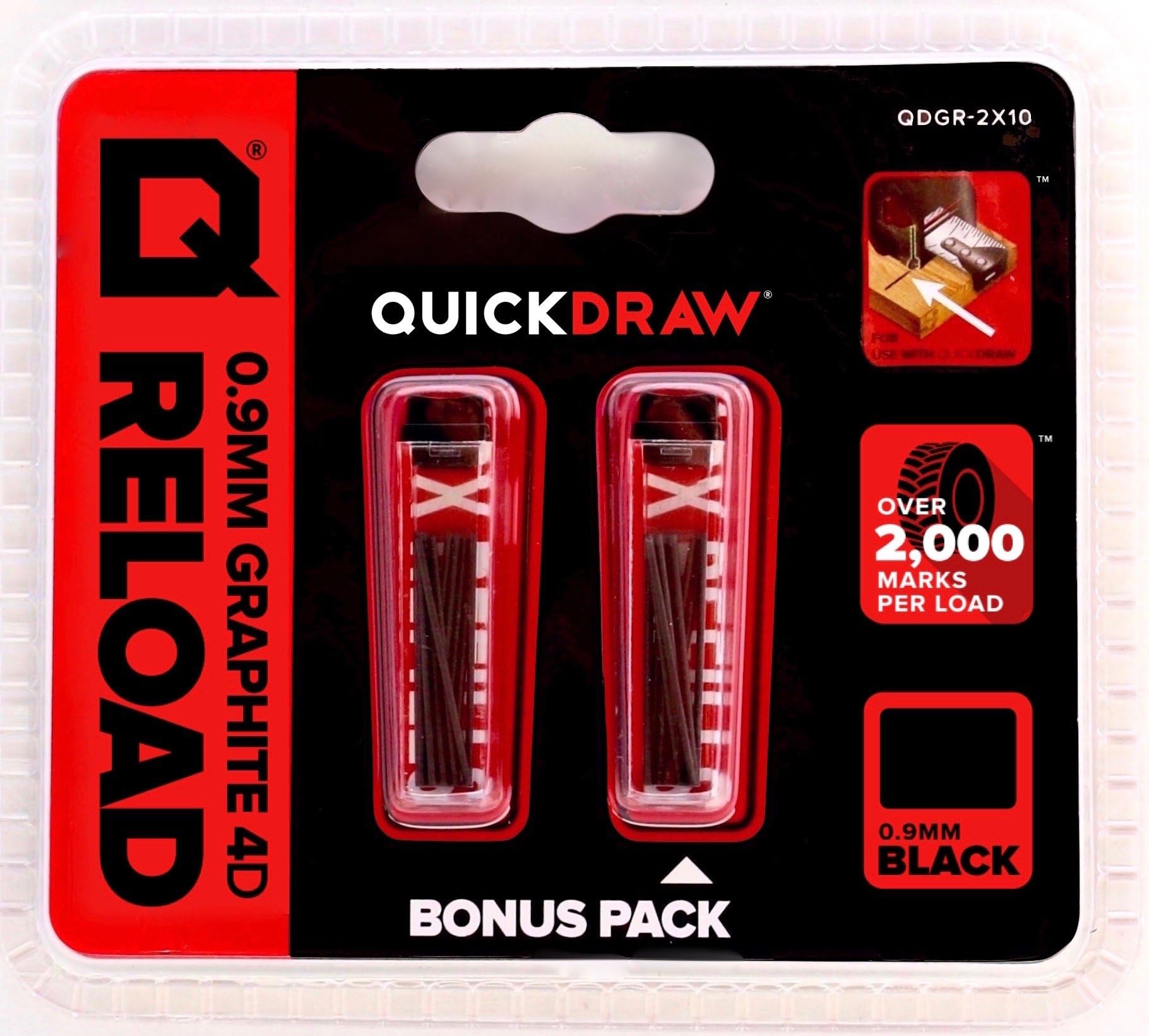 QUICKDRAW QDGR-2X10 Graphite Refills