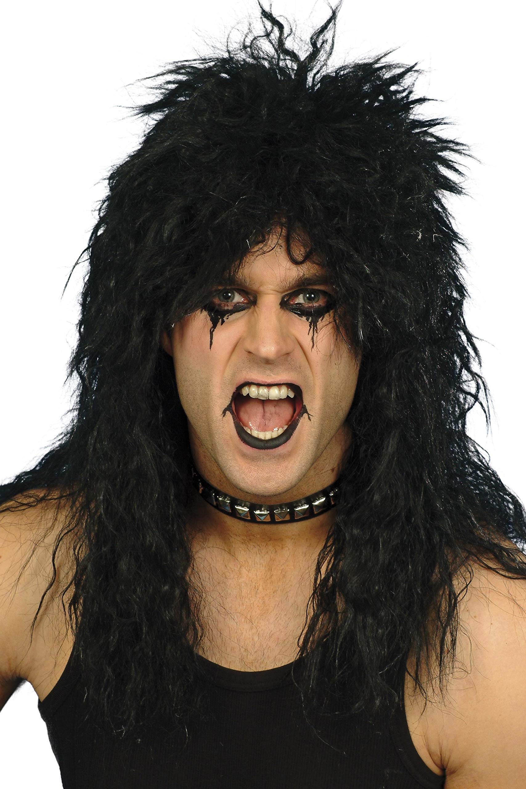 Net Toys Rocker Wig Kiss Men Wig Black Rock Star Wig Men S
